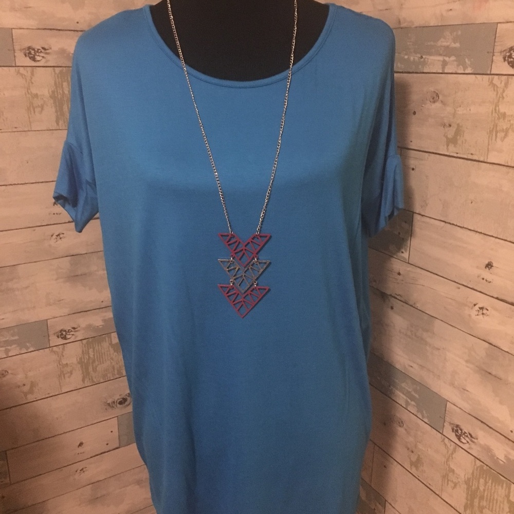 🌸 Honey & Lace Piphany Blue Tustin Tunic 🌸